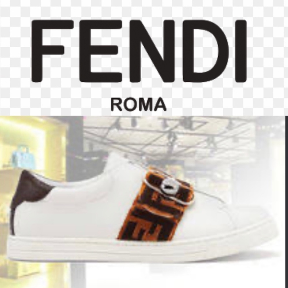 💕Fendi pearland sneakers with fur strap - Picture 1 of 13